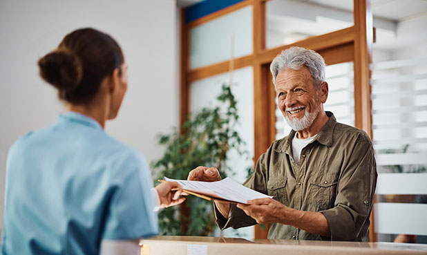 Patient checking in